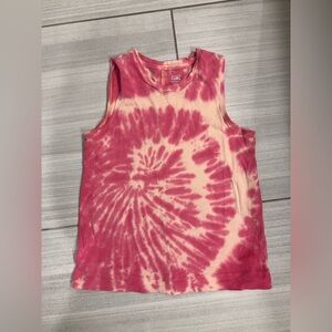 Athleta Pink and Cream Tie-Dye Tank